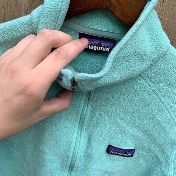 Vintage Patagonia Half Zip Fleece Sweater Small Blue - Picture 2 of 4